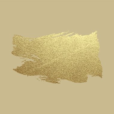 Vektör altın boya darbesi. Soyut altın ışıltılı dokulu sanat illüstrasyon.