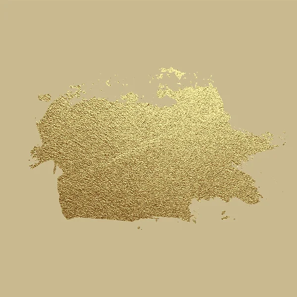 ベクトルゴールドペイントストローク。抽象的な金のきらめくテクスチャーアートイラスト. — ストックベクタ