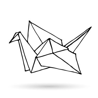 Origami doodle basit simgesi.