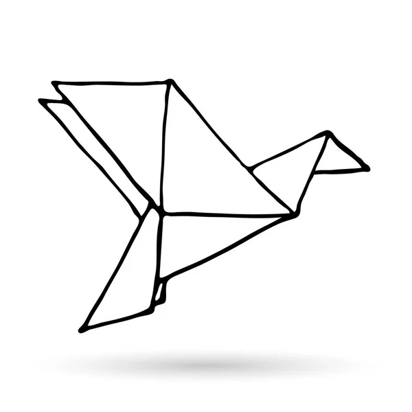 Origami doodle ícone simples . — Vetor de Stock