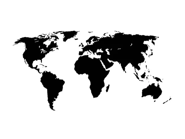 Ilustracja wektorowa sylwetka mapę świata — Wektor stockowy