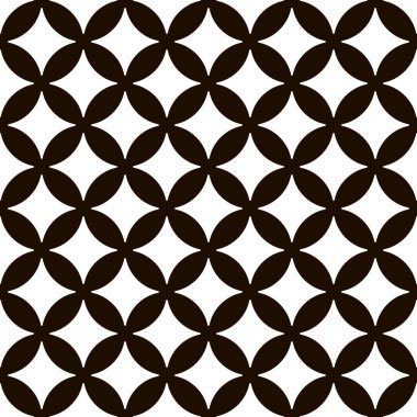 Kusursuz siyah ve beyaz daireler desen vektörü