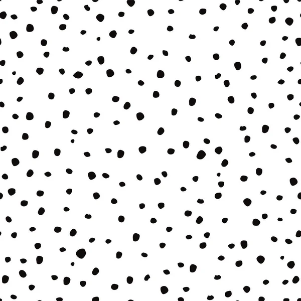 Doodle Dots Naadloos Patroon Schetsmatige Handgetekende Grafische Print Zwart Wit — Stockvector