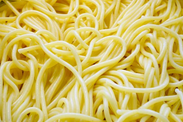 Șablon de textură spaghete gătite fundal închidere vizualizare — Fotografie, imagine de stoc