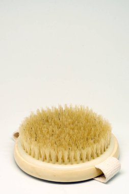 Copyspace ile beyaz izole arka plan üzerinde Banyo Eldiveni lif ve kese