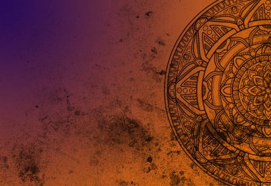 Copyspace ile Mandala doku şablonu arka plan
