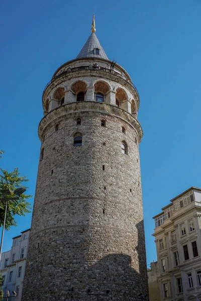Istanbul Famosa Torre Galata Punto Riferimento — Foto Stock
