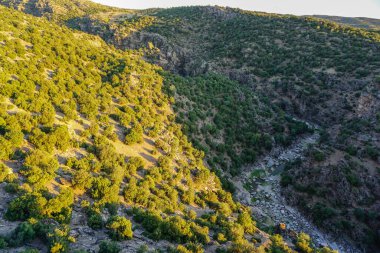 Usak 'taki Tasyaran Vadisi doğal parkı. Türkiye' nin suyu milyonlarca yıldır eskimiş.