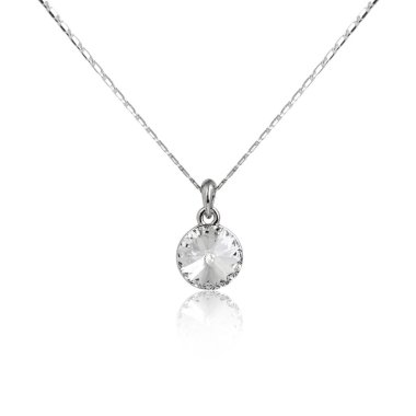 Beyaz adam izole elmas kolye