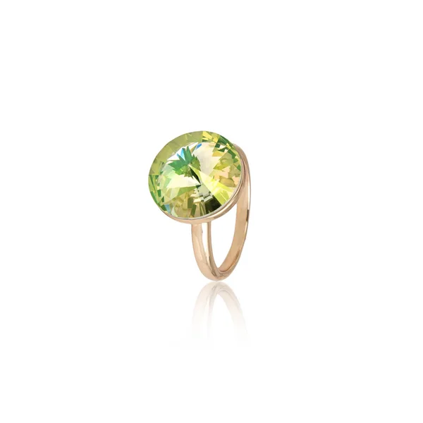 Emerald Ring isolated on white background