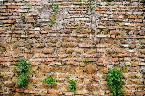 Ancient Roman brickwork. Bricks, Roman concrete, Rome. Background