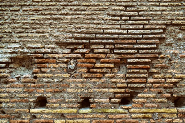 Ancient Roman brickwork. Bricks, Roman concrete, Rome. Background