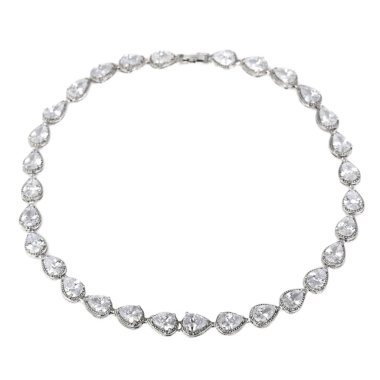 Beyaz adam izole elmas kolye