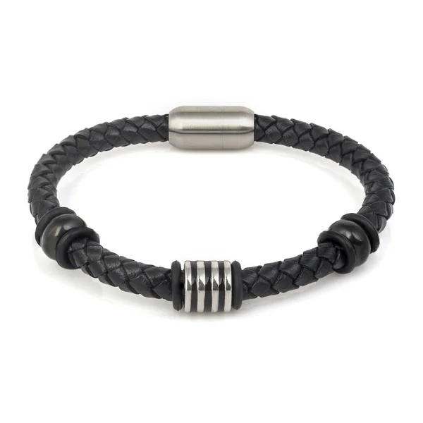 Pulsera Masculina Moda Aislada Sobre Fondo Blanco — Foto de Stock