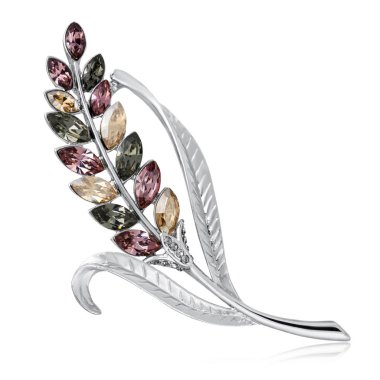 Beyaz izole Elmas Broş