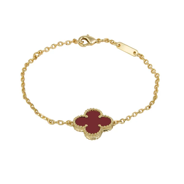 Pulsera de oro de moda aislada en blanco —  Fotos de Stock