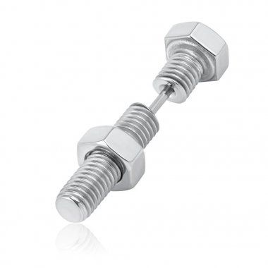 Beyaz üzerinde izole piercing