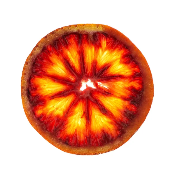 Шматочок іспанського червоного помаранчевого ізольований в білому — стокове фото