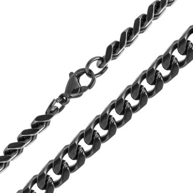 Beyaz üzerinde izole siyah zincir