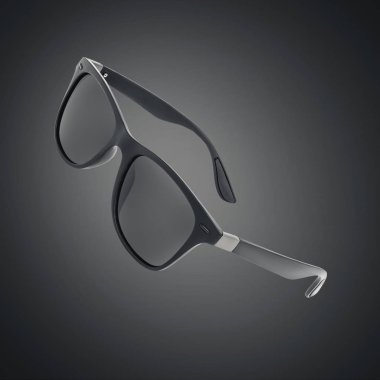 Siyah üzerinde güneş gözlüğü