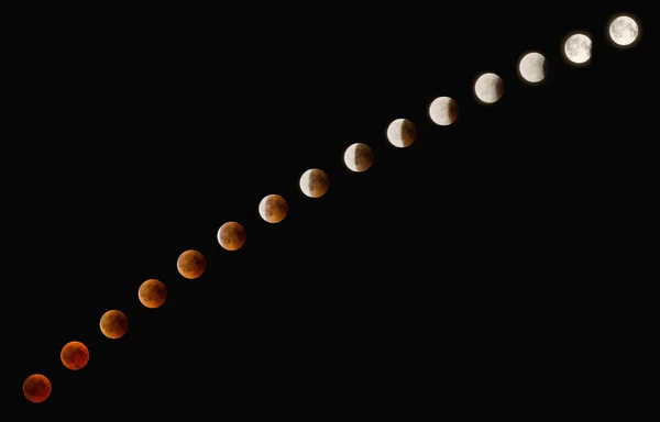Rastro Del Eclipse Luna Llena Julio 2018 —  Fotos de Stock