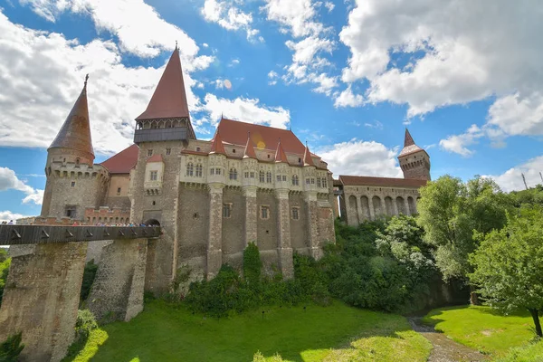 Středověký Hrad Hunyad Corvin Hunedoara Města Regionu Sedmihradsko Rumunsko Evropa — Stock fotografie