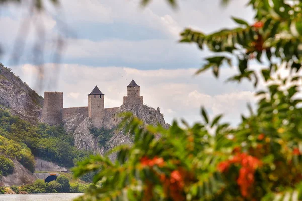 Fortaleza Castillo Golubac Construido Siglo Xiv Orillas Del Río Danubio —  Fotos de Stock