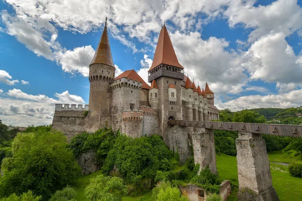 Middeleeuwse Hunyad Corvin Kasteel Hunedoara Stad Regio Transsylvanië Roemenië Europa — Stockfoto