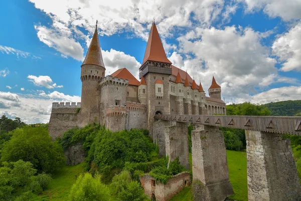 Middeleeuwse Hunyad Corvin Kasteel Hunedoara Stad Regio Transsylvanië Roemenië Europa — Stockfoto