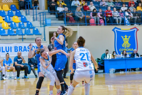 Csm Targoviste Play Game Baschet Brasov Women Sport Rival Female — 图库照片