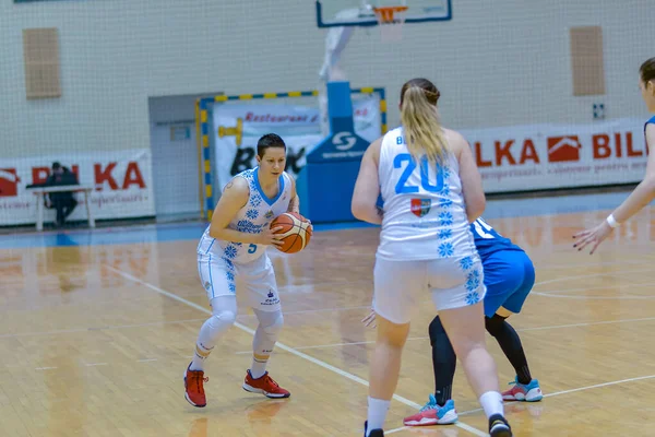 Csm Targoviste Jugar Juego Baschet Brasov Mujeres Deporte Rival Atleta — Foto de Stock