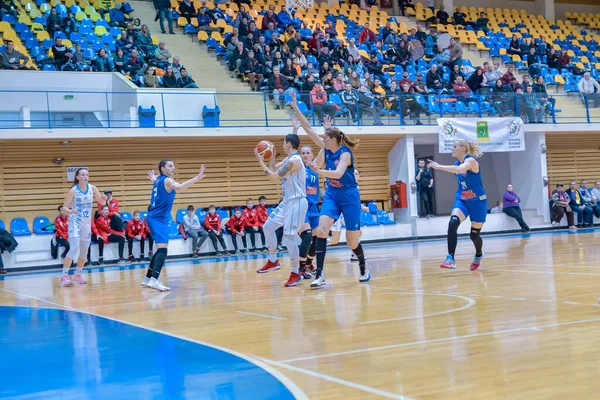 Csm Targoviste Hrát Hry Baschet Brasov Ženy Sport Rival Ženský — Stock fotografie