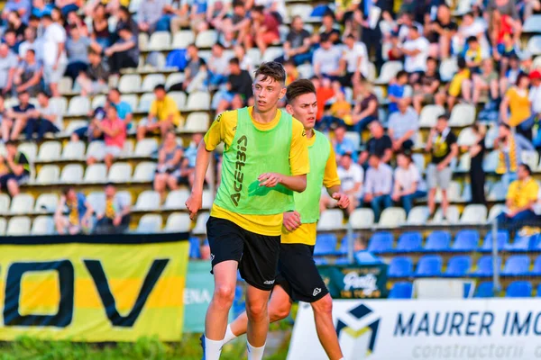 Brasov Roménia Junho 2019 Desconhecido Jogador Futebol Friendly Football Match — Fotografia de Stock