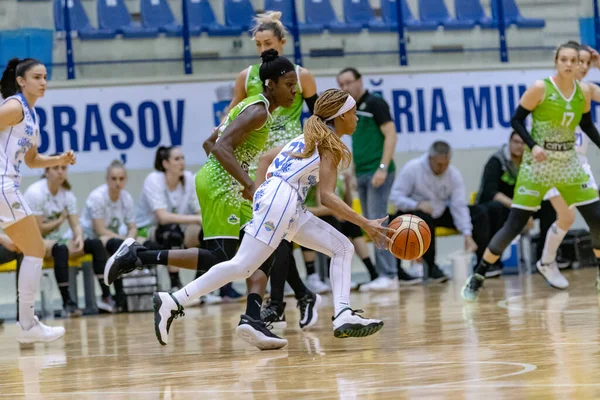 Brasov Romania November 2020 Pemain Basket Yang Tidak Diketahui Whitted — Stok Foto