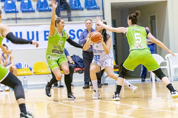 Brasov Rumania Noviembre 2020 Desconocido Jugador Baloncesto Whitted Durante Partido — Foto de Stock