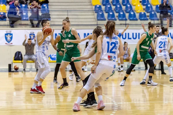 Brasov Rumania Diciembre 2019 Desconocido Jugador Baloncesto Whitted Game Csu — Foto de Stock