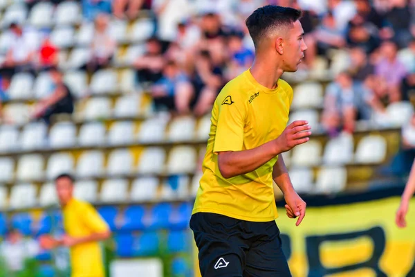 Brasov Rumänien Juni 2019 Unbekannter Fußballer Freundschaftsspiel Brasov Fcsb Silviu — Stockfoto