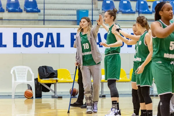 Brasov Roemenië December 2019 Onbekende Basketbalspeler Tijdens Wedstrijd Tussen Csu — Stockfoto