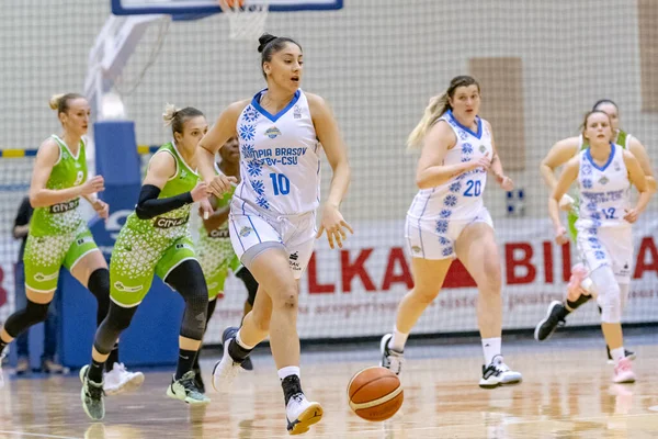 Brasov Rumania Noviembre 2020 Desconocido Jugador Baloncesto Whitted Durante Partido — Foto de Stock