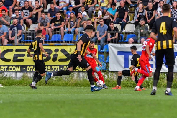 Brasov Rumunsko Června 2019 Neznámý Fotbalista Přátelský Fotbalový Zápas Brasov — Stock fotografie