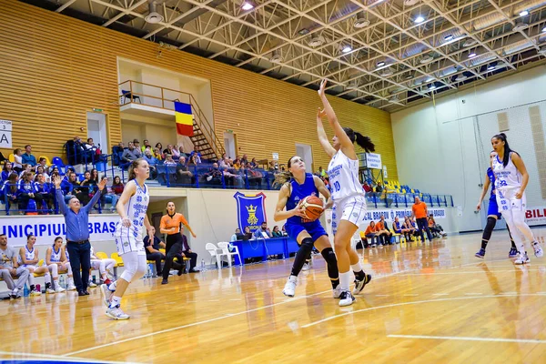 Brasov Rumunsko Března 2019 Neznámý Basketbalista Whitted Během Utkání Mezi — Stock fotografie