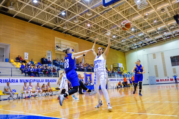 Brasov Rumunsko Března 2019 Neznámý Basketbalista Whitted Během Utkání Mezi — Stock fotografie