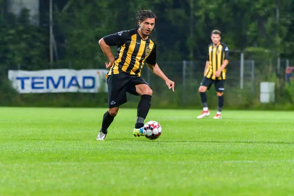 Brasov Románia Június 2019 Ismeretlen Focista Friendly Football Match Brasov — Stock Fotó