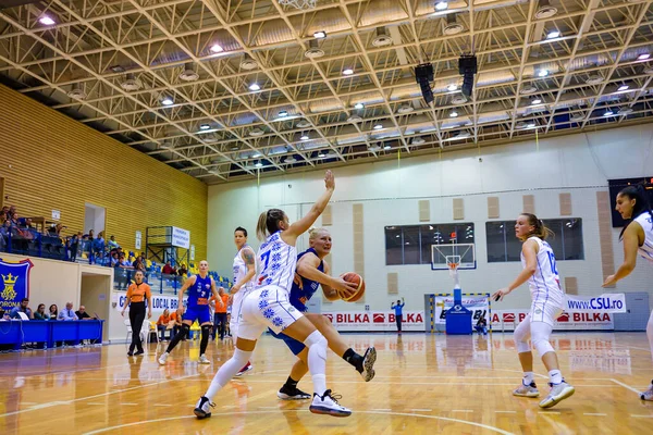Brasov Rumunsko Března 2019 Neznámý Basketbalista Whitted Během Utkání Mezi — Stock fotografie