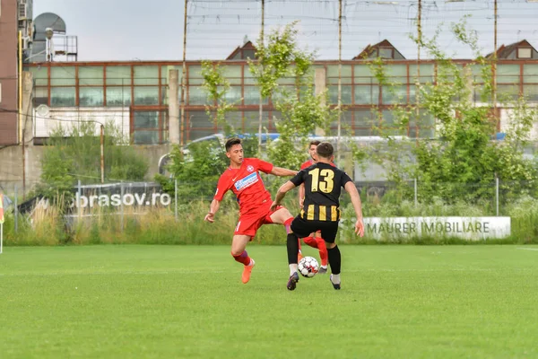 Brasov Roemenië Juni 2019 Onbekende Voetballer Vriendelijke Voetbalwedstrijd Brasov Fcsb — Stockfoto