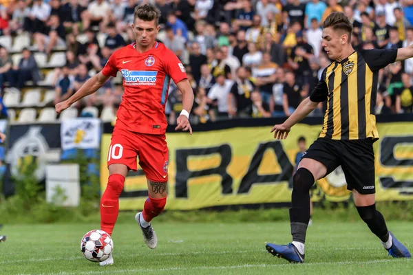 Brasov Románia Június 2019 Ismeretlen Focista Friendly Football Match Brasov — Stock Fotó