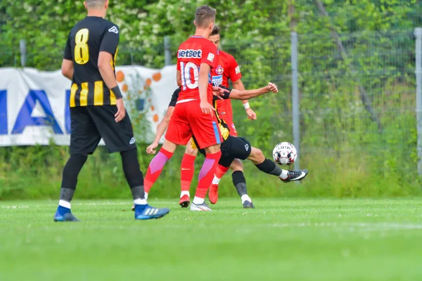 Brasov Roménia Junho 2019 Desconhecido Jogador Futebol Friendly Football Match — Fotografia de Stock