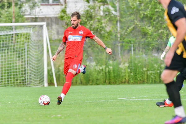 Brasov Roménia Junho 2019 Desconhecido Jogador Futebol Friendly Football Match — Fotografia de Stock