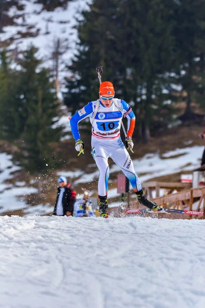 Cheile Gradistei Roamania Januari Onbekende Deelnemer Ibu Jeugd Junior Wereldkampioenschappen — Stockfoto