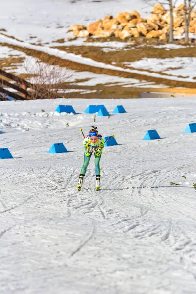 Cheile Gradistei Roamania Stycznia Nieznany Zawodnik Ibu Youth Junior World — Zdjęcie stockowe